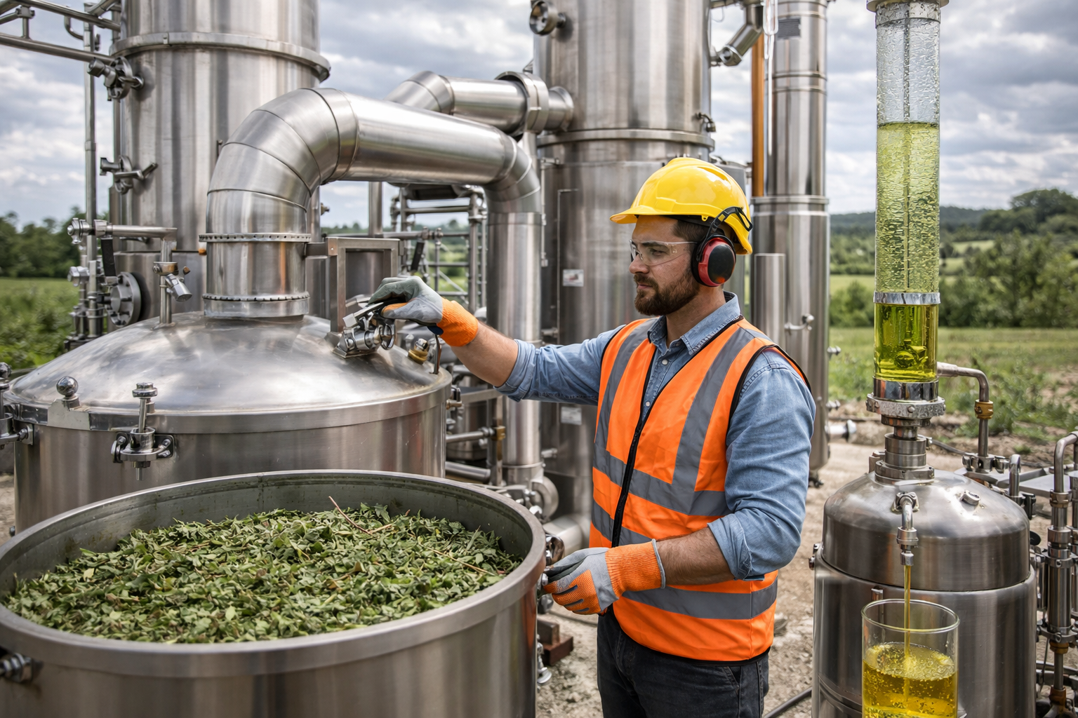 Instalaciones para producción de extractos naturales